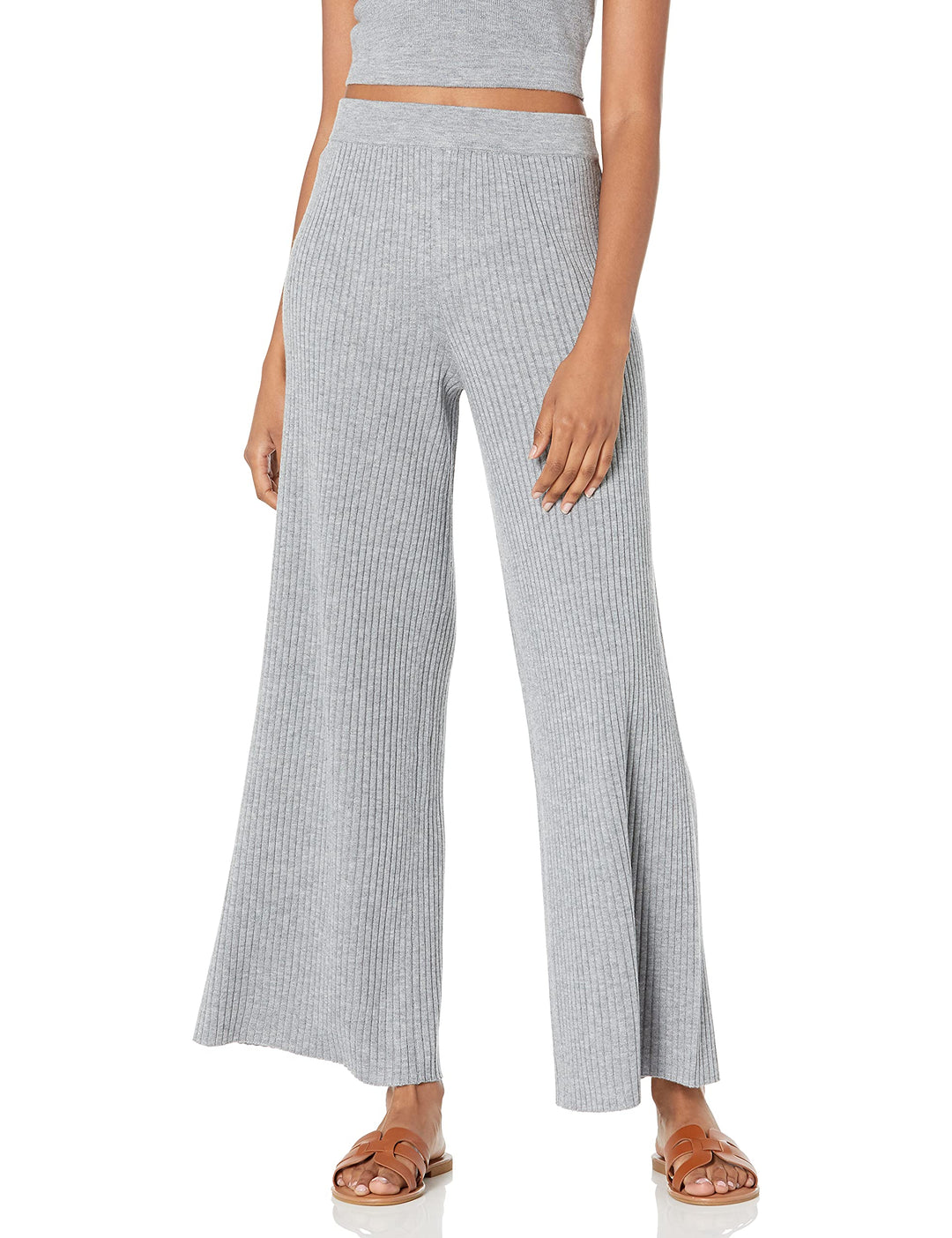 The Drop Damen Pants Catalina Pull-on Rib Sweater Pant XL Grau Meliert, XL Grau Meliert