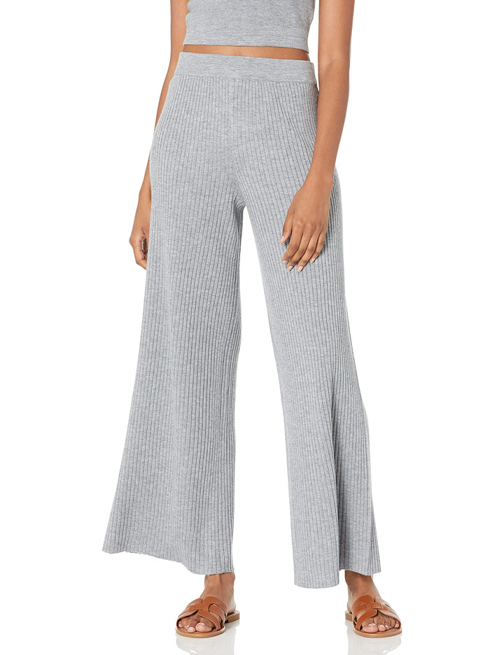 The Drop Damen Pants Catalina Pull-on Rib Sweater Pant XL Grau Meliert, XL Grau Meliert