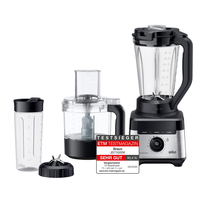 Braun PowerBlend 7 – Hochleistungs-Standmixer mit 30.000 U/min für cremige Smoothies, Shakes & Sauce