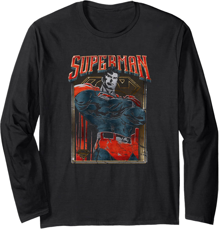 Superman Head Bang Langarmshirt