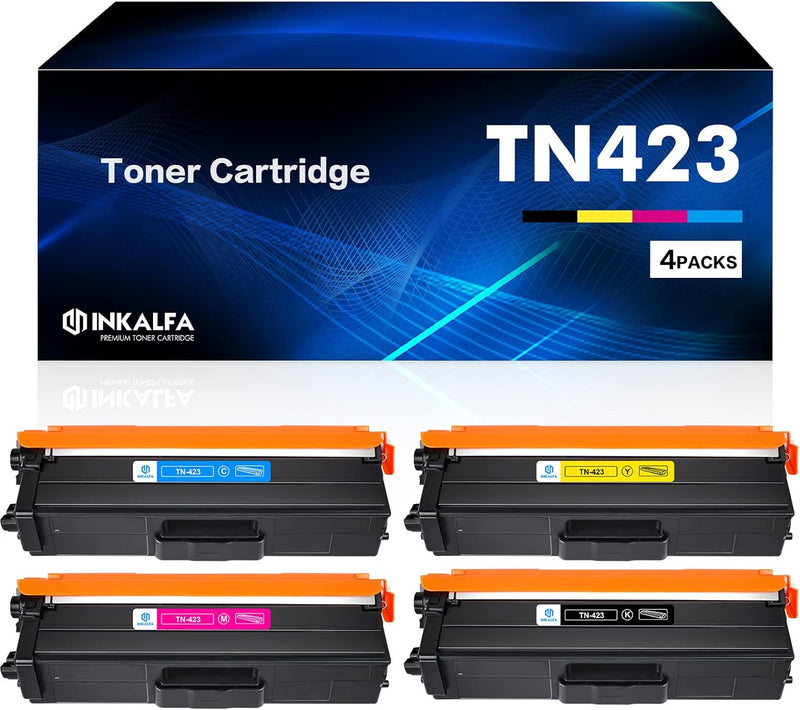 4er-Pack TN423BK TN423 TN-423 TN-421 Kompatibel Tonerkartusche als Ersatz für Brother MFC-L8690CDW M