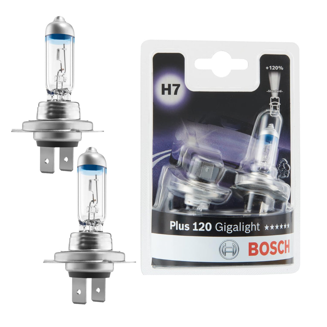 Bosch H7 Plus 120 Gigalight Lampen - 12 V 55 W PX26d - 2 Stücke 2er-Pack Plus 120 Gigalight, 2er-Pac