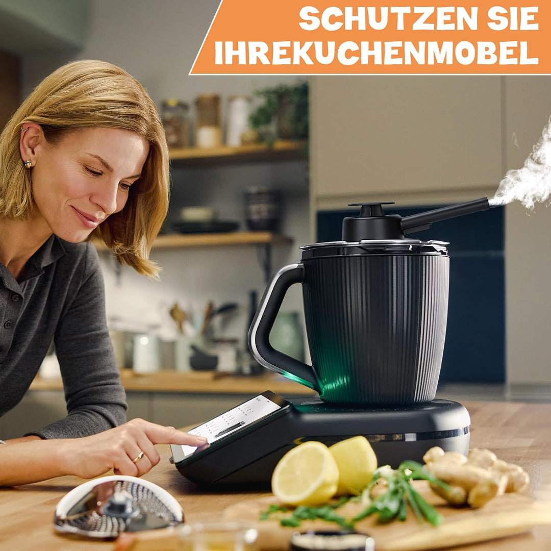 SelfTek Dampfumleiter für Thermomix TM7 - Dampfumleitung Zubehör mit Geschütztem Überlaufschutz, Dam
