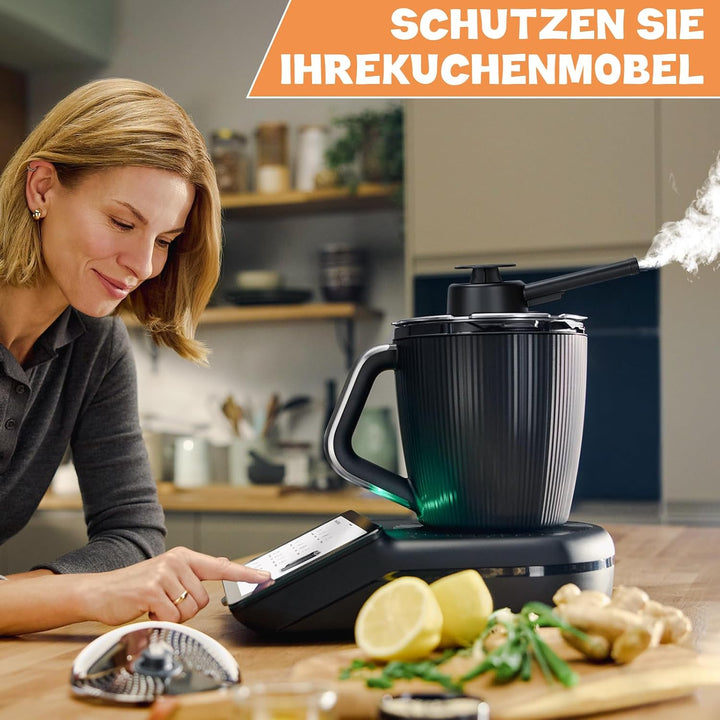 SelfTek Dampfumleiter für Thermomix TM7 - Dampfumleitung Zubehör mit Geschütztem Überlaufschutz, Dam