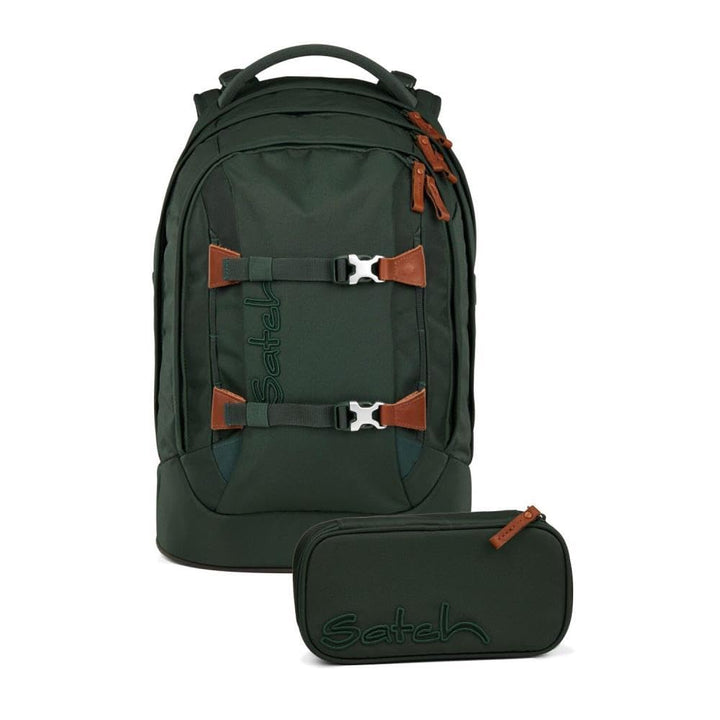 Satch pack Nordic Skandi Edition Schulrucksack Set 2tlg. inkl. Schlamperbox (Nordic Forest Green), N