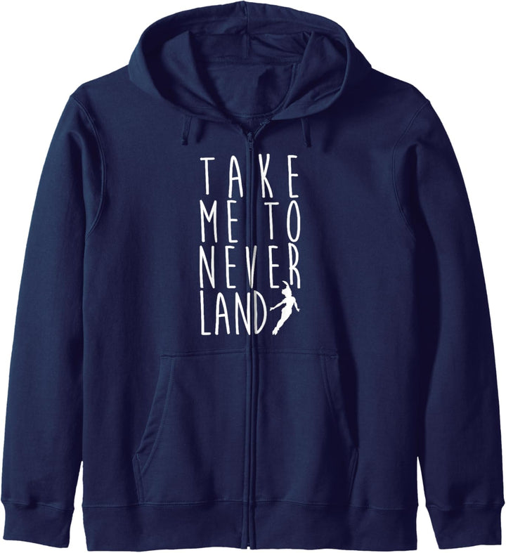 Disney Peter Pan Take Me To Never Land Silhouette Kapuzenjacke