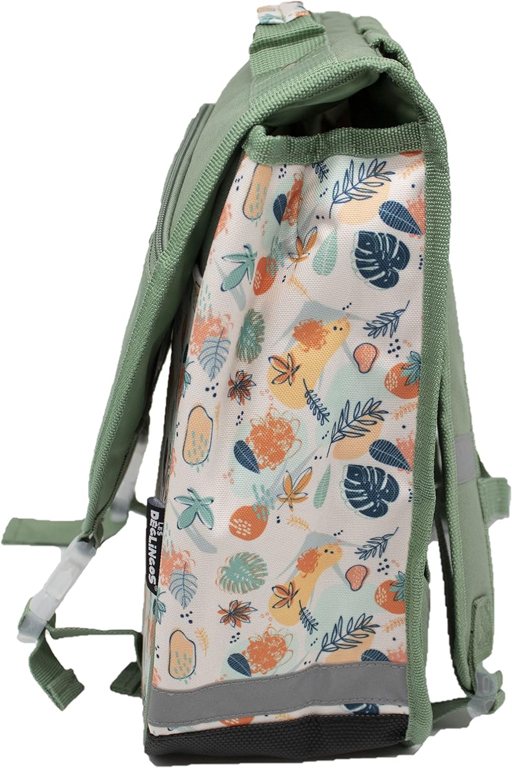 Les Deglingos Schulranzen, 35 cm, Chillos le Faultier, Grün, Grundschule, 35 cm, grün, 35 x 29 x 13,