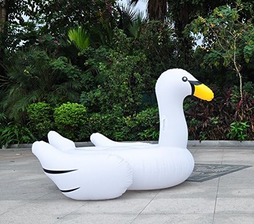 BUSDUGA - Riesiger aufblasbarer Schwan, die Badeinsel die auffällt - 190x190x130cm - DER Hingucker ü