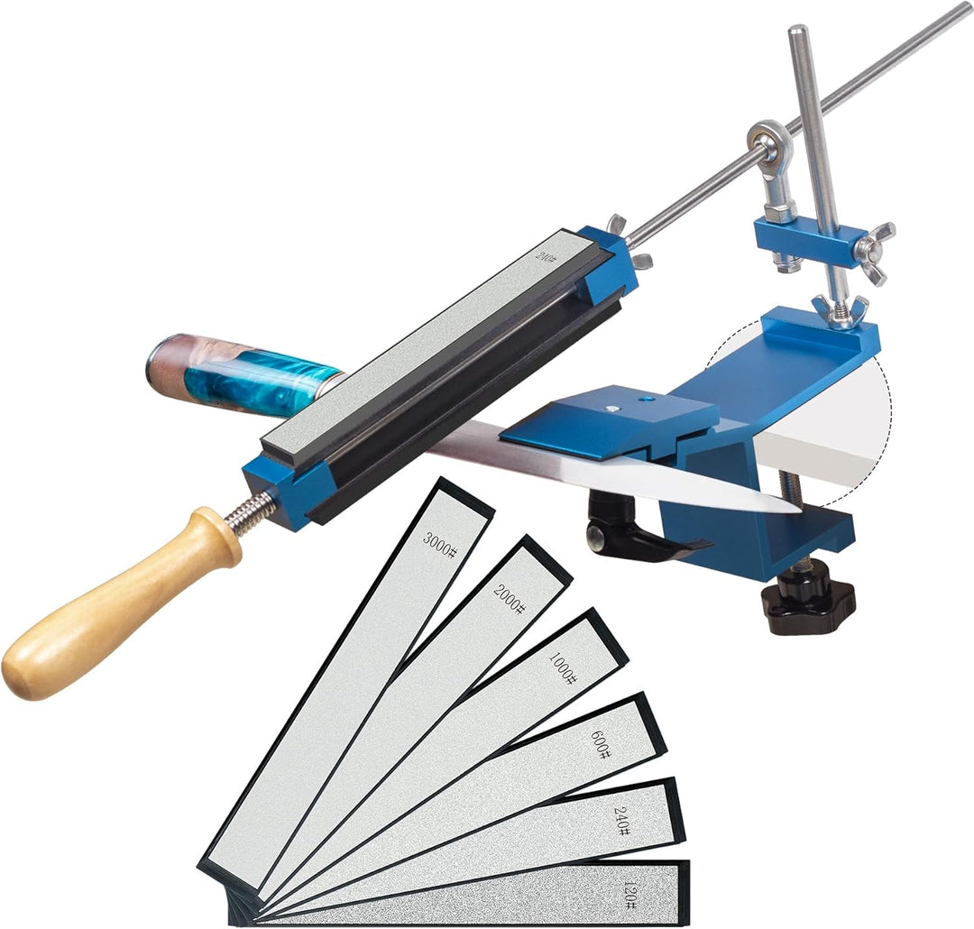 CWOVRS Messerschärfer Profi, Professioneller Messerschärfer mit Schnellspann-Design, Festwinkel Mess