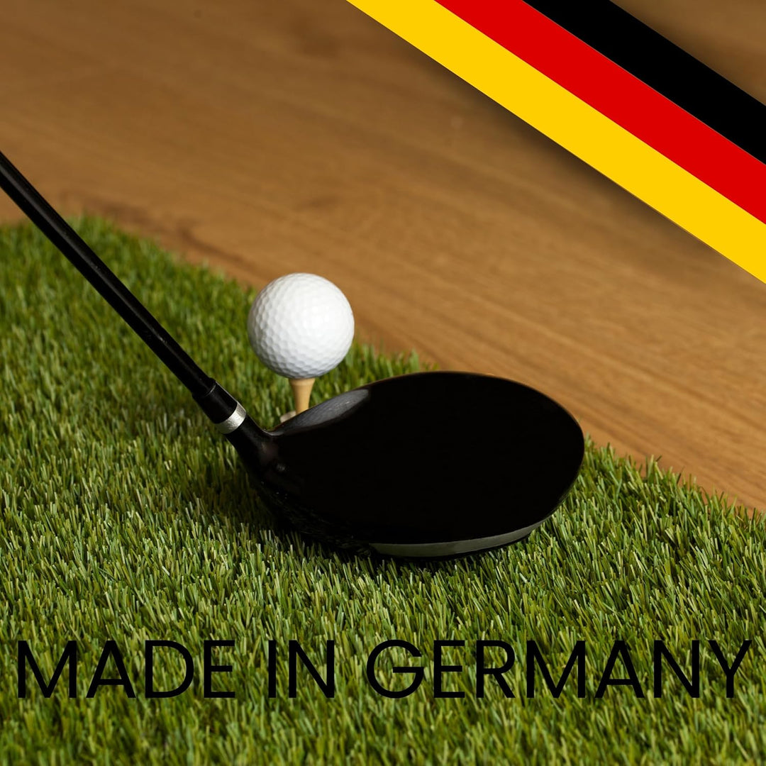 Golf Abschlagmatte 85 x 65 x 4cm, Indoor Outdoor, inkl. Tee + Teehalter verstellbar, tragbar, zusamm