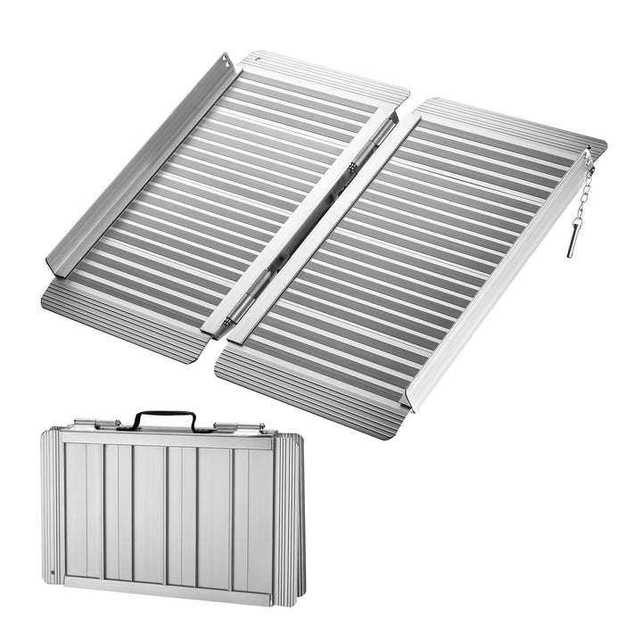 Rollstuhl Rampe Rollstuhrampe Aluminium klappbar 62 cm bis 270 kg mobil faltbar