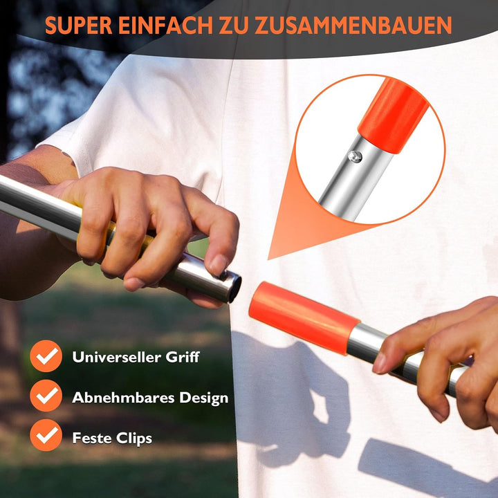 Hundekotschaufel, 3 Stück Dog Pooper Scooper Hundekotschaufel und Harke Metall Rechen Kehrschaufel f