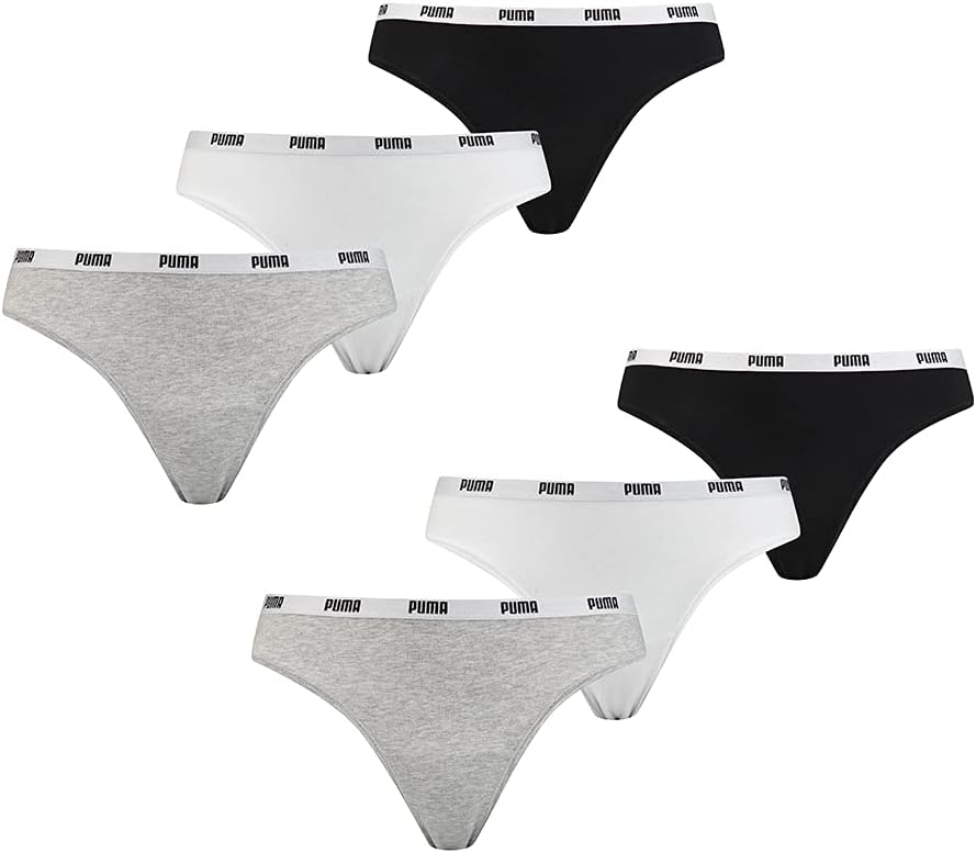 PUMA, Damen String, 6er Pack, Sortiert, XS
