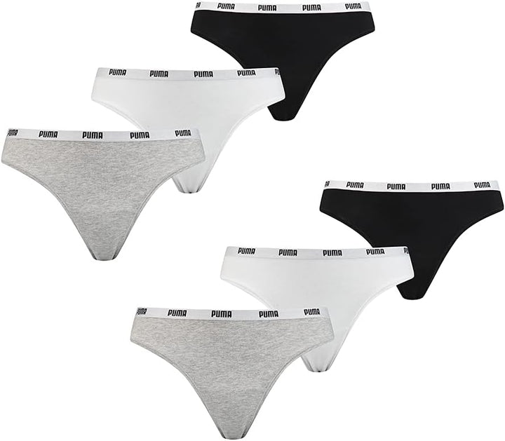 PUMA, Damen String, 6er Pack, Sortiert, XS