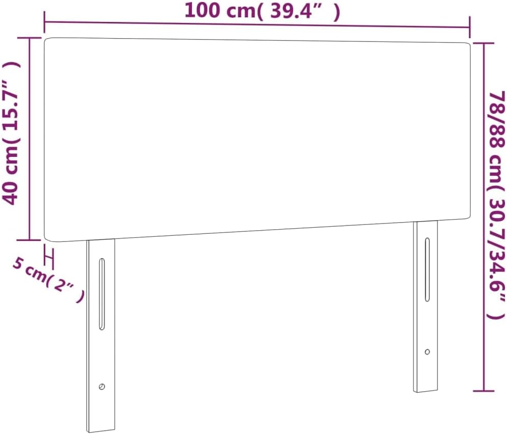 vidaXL Kopfteil, Bettkopfteil mit Holzbeinen, Höhenverstellbar Polsterkopfteil für Bett, Betthaupt B