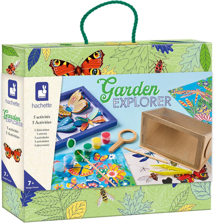 Janod - Garden Explorer - Entdecker-Koffer - Kreativset - 6 Verschiedene Aktivitäten - Basteln für K