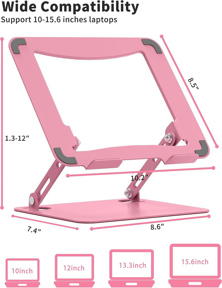 SOUNDANCE Einstellbarer Laptop Ständer, Tragbarer Laptop Riser, Ergonomischer Design Computer Halter