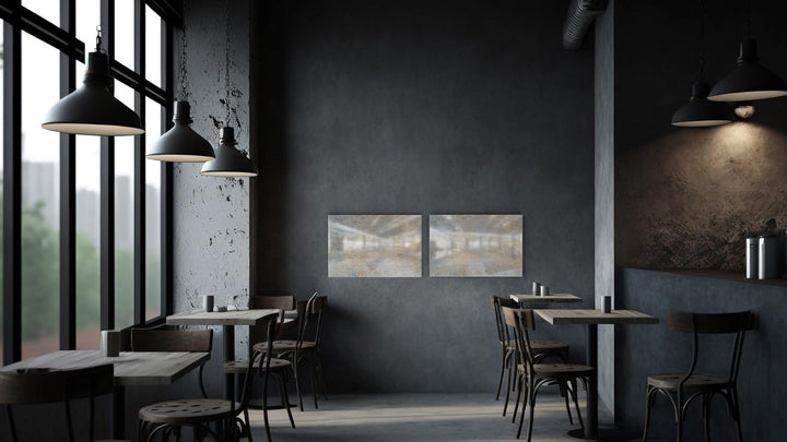 ALLboards Metallische Magnettafel GOLDENER BETON, 60x40cm MetalBoards Memoboard für jede Art von Mag