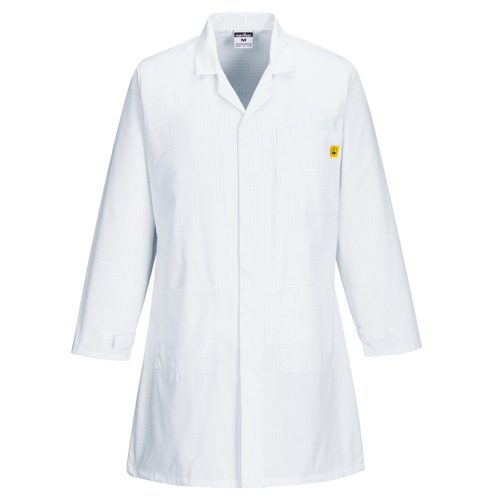 Anti Static Coat, colorWhite talla Small S Weiss, S Weiss