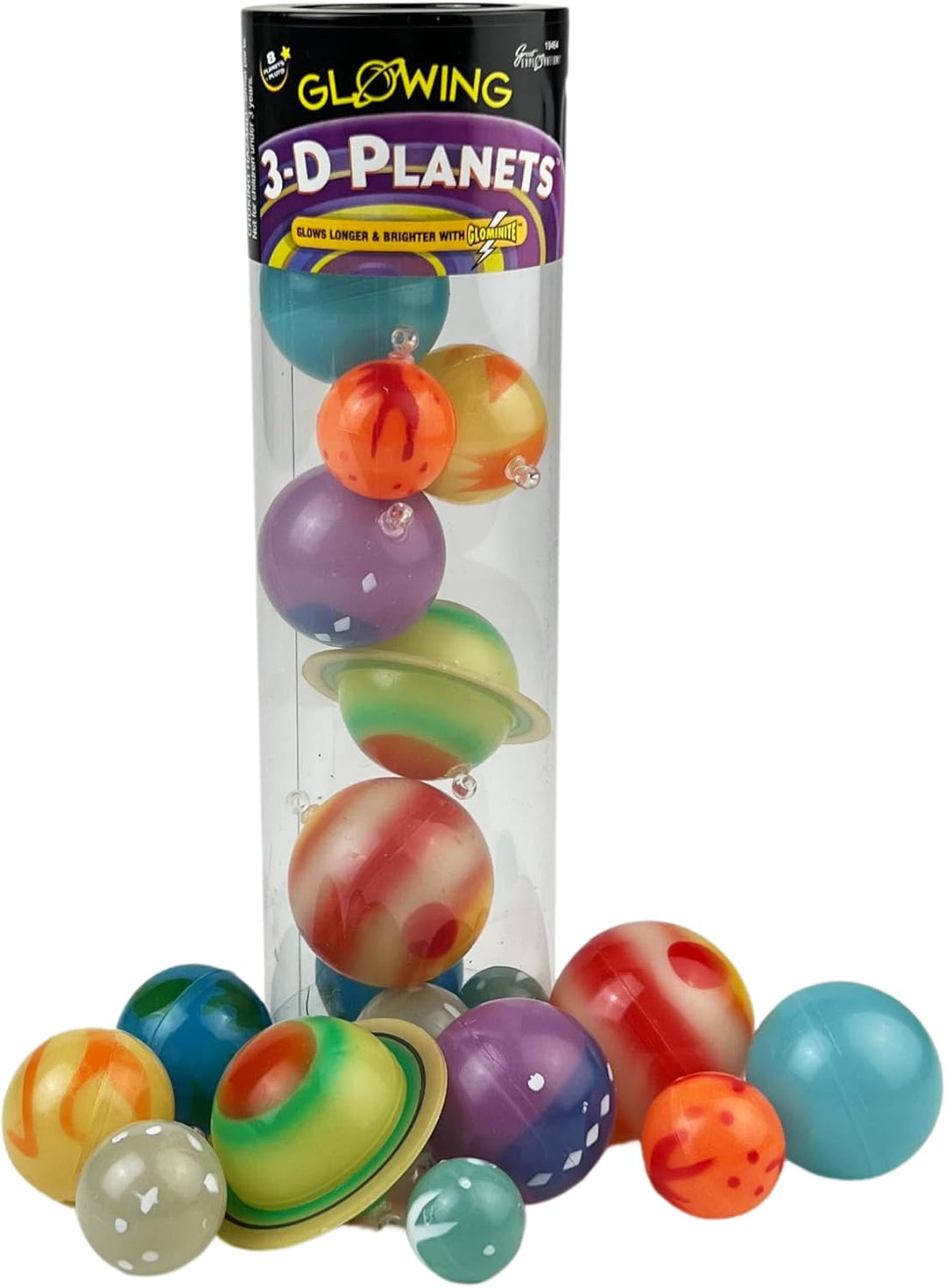University Games 3-D Planets in a Tube Glow-in-The-Dark 1 3D-Planeten, 1 3D-Planeten