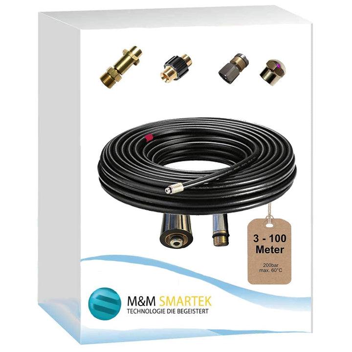Rohrreinigungsschlauch - Set PROFESSIONAL (5-Teilig) für Kärcher Kränzle Professional HD HDS 6390029