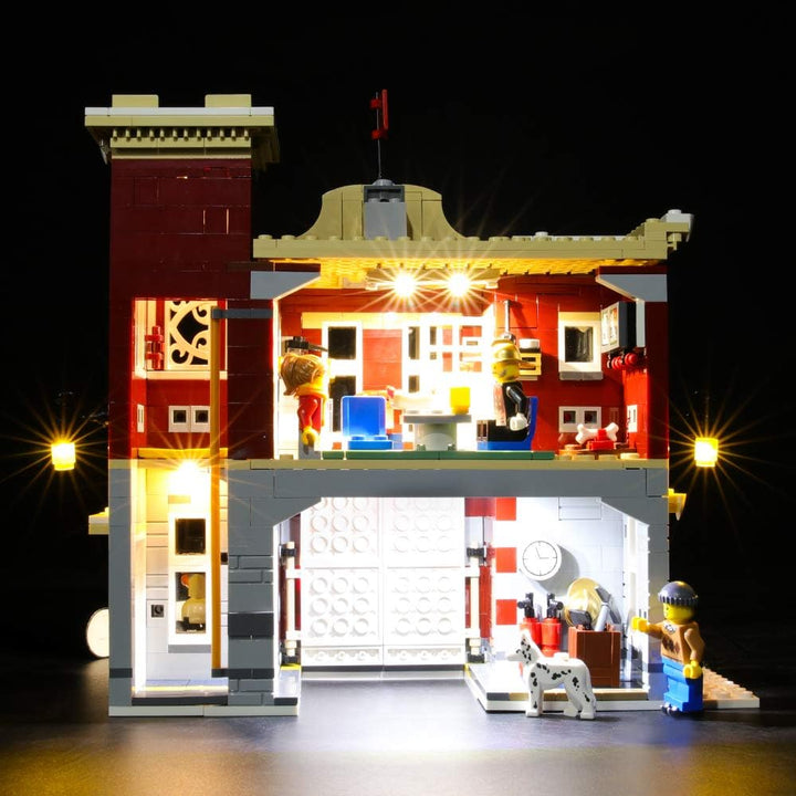BRIKSMAX Led Beleuchtungsset für Lego Creator Winterliche Feuerwache,Kompatibel Mit Lego 10263 Baust