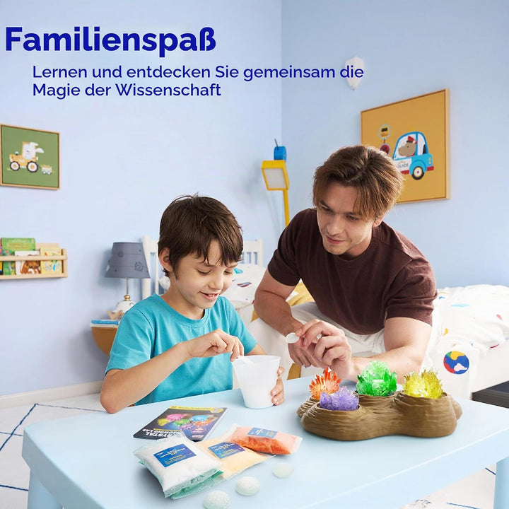 Kristalle züchten - Kristallzucht Set, Lass faszinierende Kristalle wachsen, und Edelsteine sammeln,