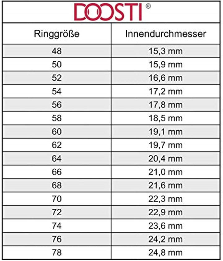 DOOSTI Ring für Damen Herren Partnerring Edelstahl Bicolor Silber Rosegold ohne/mit Zirkonia Ehering