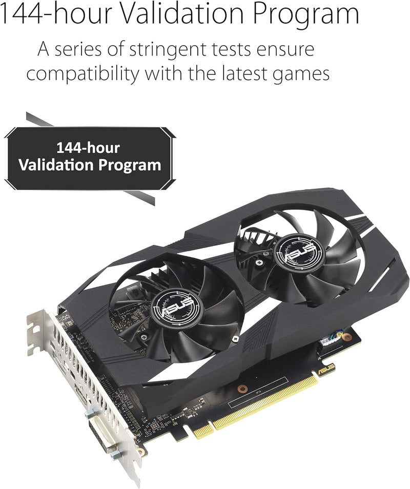 ASUS Dual GeForce GTX 1630 OC Edition 4GB GDDR6 Gaming Grafikkarte (NVIDIA Turing Architektur, 4GB G
