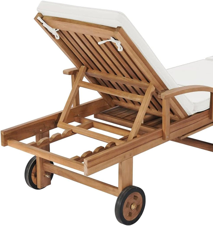 Relaxliege Liegestuhl, Sonnenliege, Liegestuhl mit Armlehnen und Rollen, komfortabel, ergonomische -