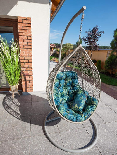 Hängesessel Kissen, Auflage für Polyrattan/Rattan Hängeschaukel, Polster, Hängekorb, Schaukel Korb,