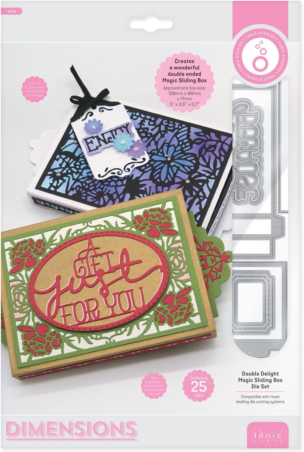 Stanz- und Prägeschablonen - Dimensions Magic Double Sliding Box