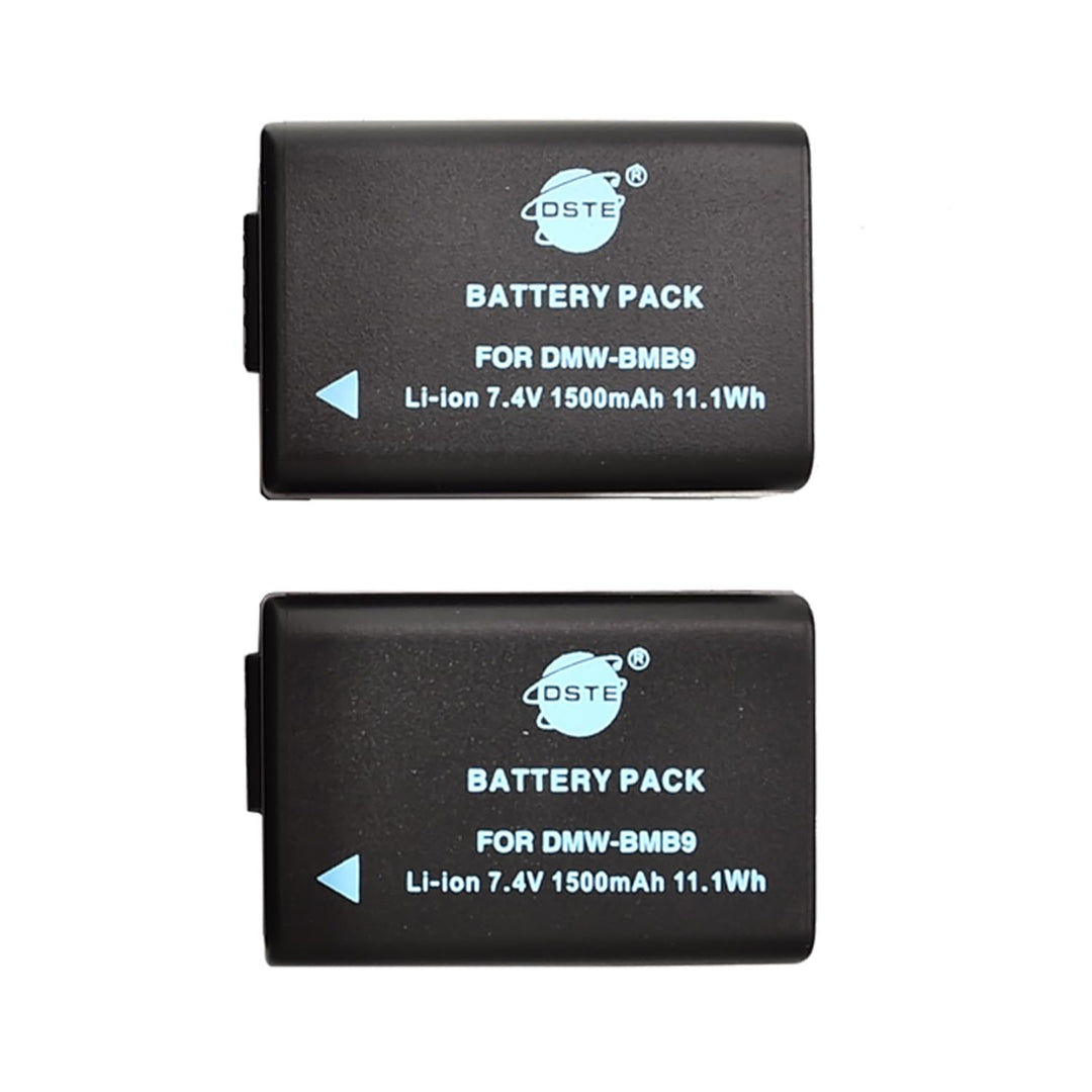 (2-Pack) DMW-BMB9E DSTE Ersatz Batterie Akku Kompatibel für Panasonic DMW-BMB9, DMW-BMB9PP und Lumix
