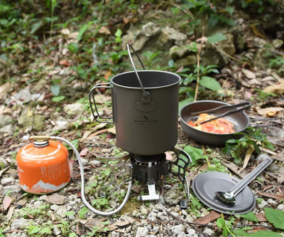 iBasingo Titan Topf Camping Becher 750ml/900ml/1100ml/1250ml Hängetopf Leichtes Kochgeschirr Tragbar