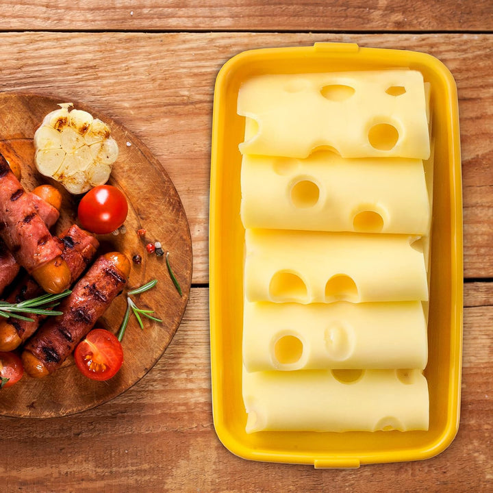 PracticDomus Hochwertige Aufschnitt-Boxen, Frischhaltedose für Aufschnitt Deli System. Optimale Aufb