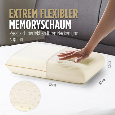 Vitapur MemoDream Ergonomisches Nacken- & Kopfkissen: Hochwertige Materialien, Atmungsaktivität & Oe