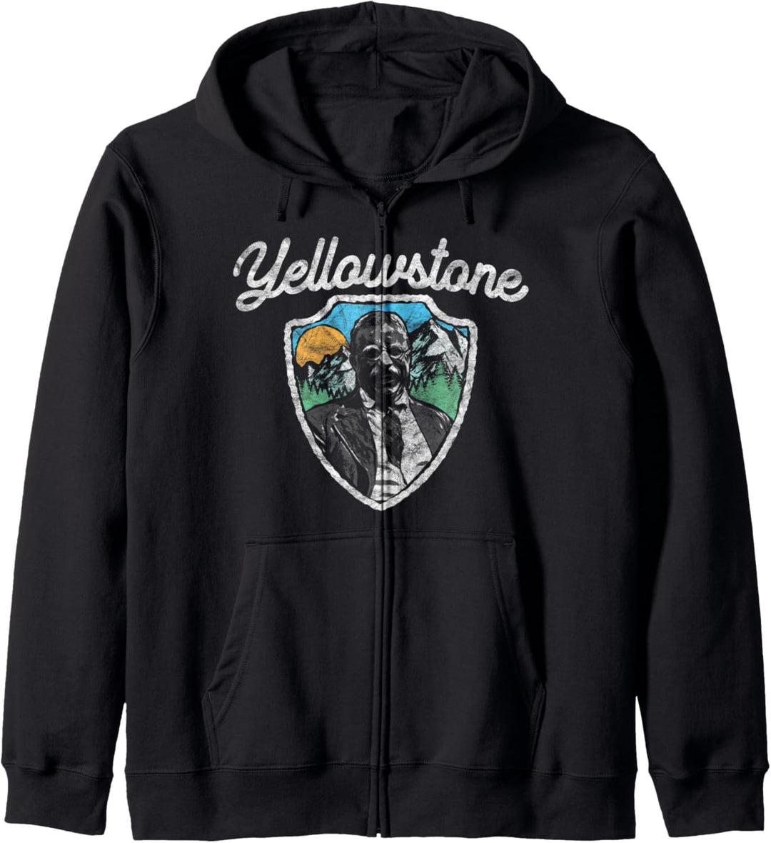 Yellowstone Funny Teddy Roosevelt Vintage Kapuzenjacke
