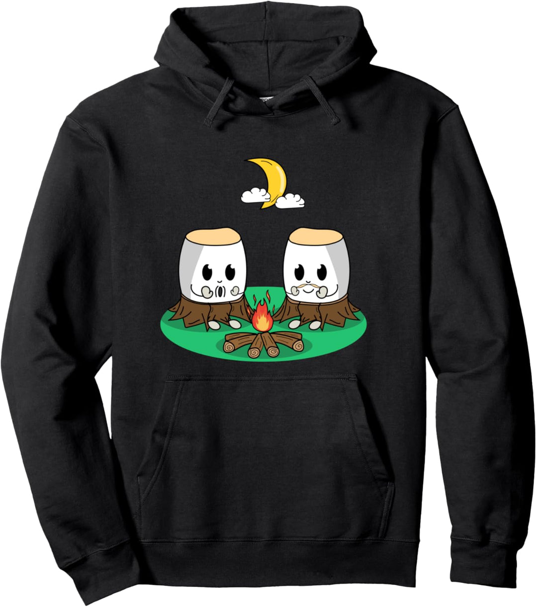 Marshmallow Marshmallows Lagerfeuer Campen Camping Pullover Hoodie