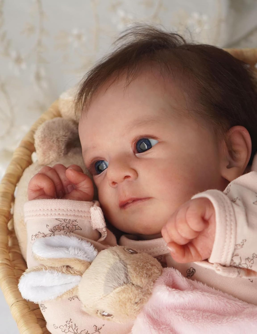 ZIYIUI 18 Zoll Realistische Babys Reborn Babypuppen Mädchen Silikon Puppen Lebensechte Puppe Neugebo