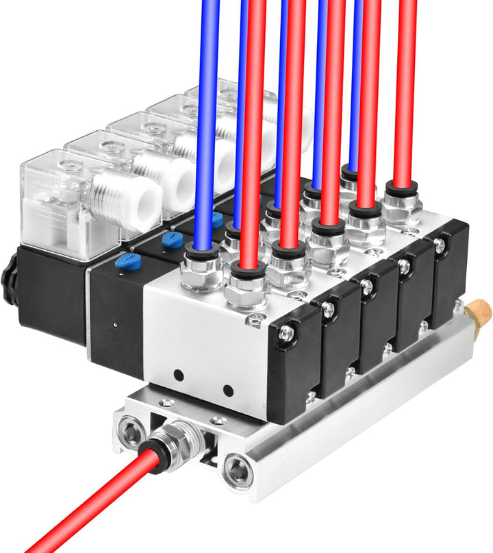 Heschen Elektrisches pneumatisches 5 Magnetventil, 4V210-08, DC12V, PT1/4, 5 Wege 2 Positionen, Krüm
