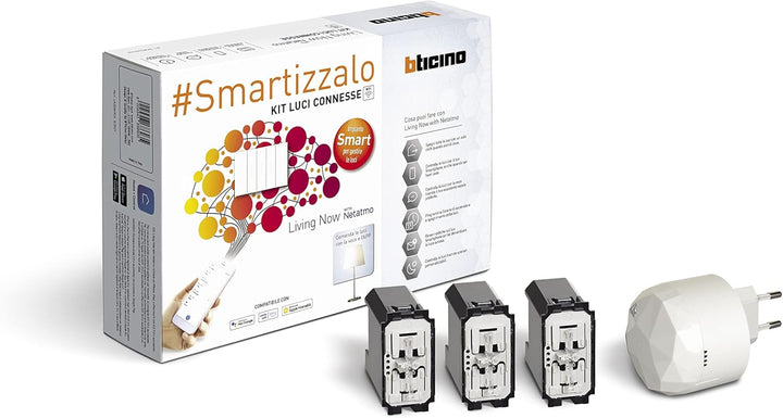 BTicino, Living Now Smart Licht-Set SKW3601KIT, zum Ein- und Ausschalten der Lichter über App oder m