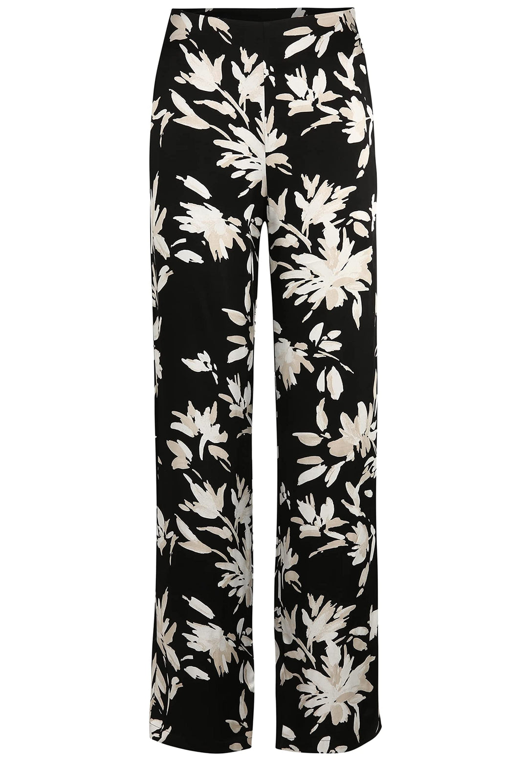 Tamaris Damen ALAMAR AOP Hose mit weitem Bein 36 Black Flower Aop, 36 Black Flower Aop