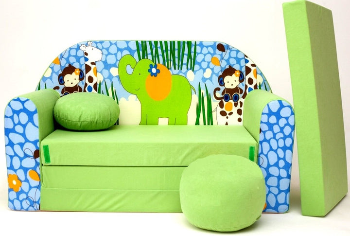 Kinder Sofa Couch Baby Schlafsofa Kinderzimmer Bett gemütlich verschidene Farben und motiven (Z16 gr