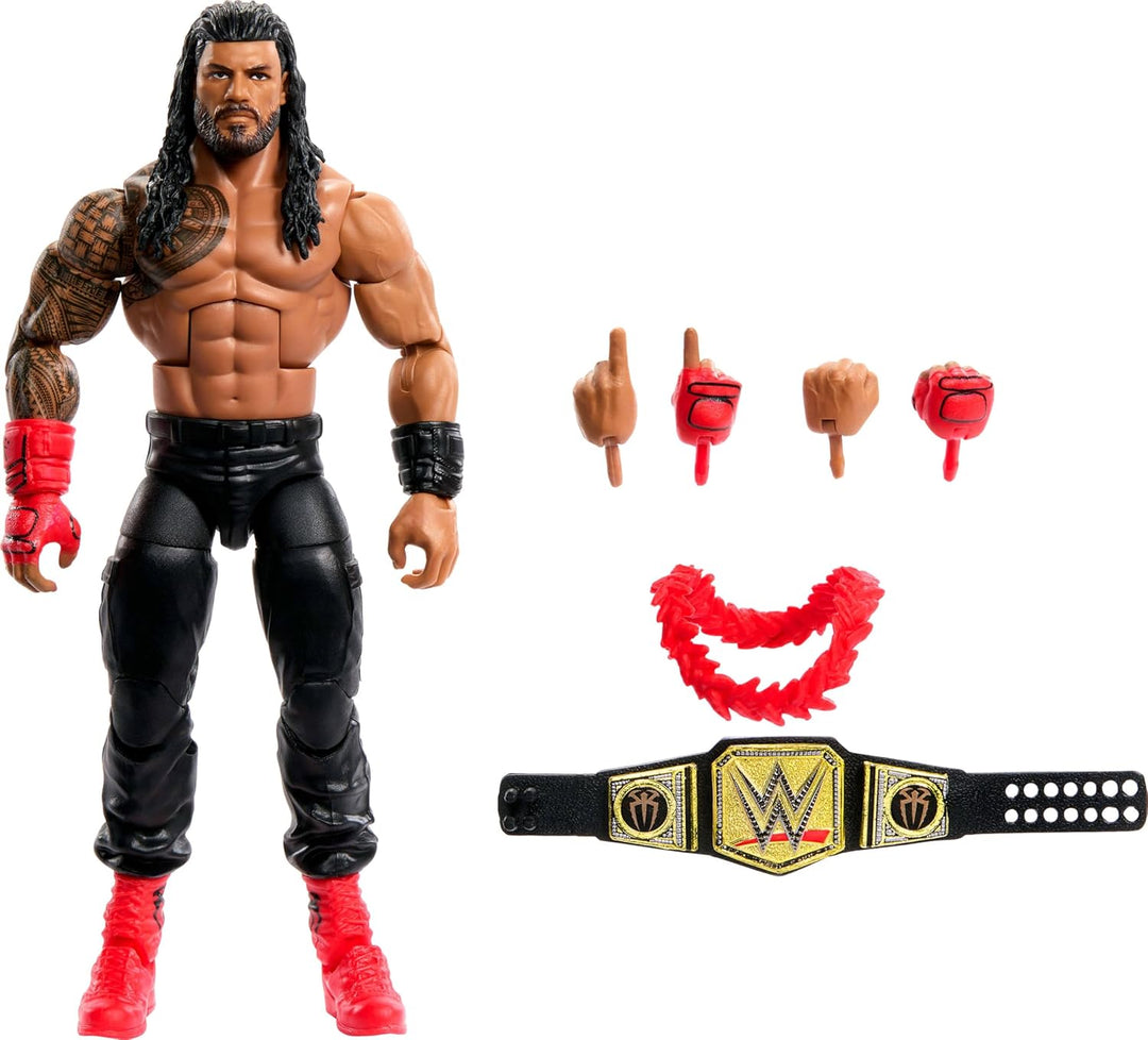 Mattel WWE Elite Actionfigur & Zubehör, 15,2 cm grosses Sammlerstück Roman Reigns mit 25 Artikulatio
