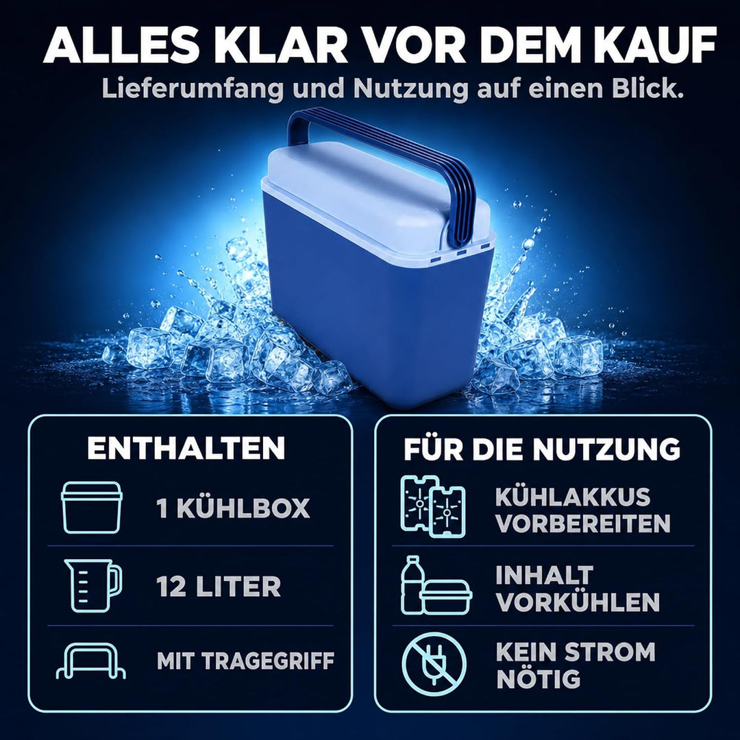 Kühlbox Coolbox Thermobox Picknick Camping 12Liter Warmhaltebox
