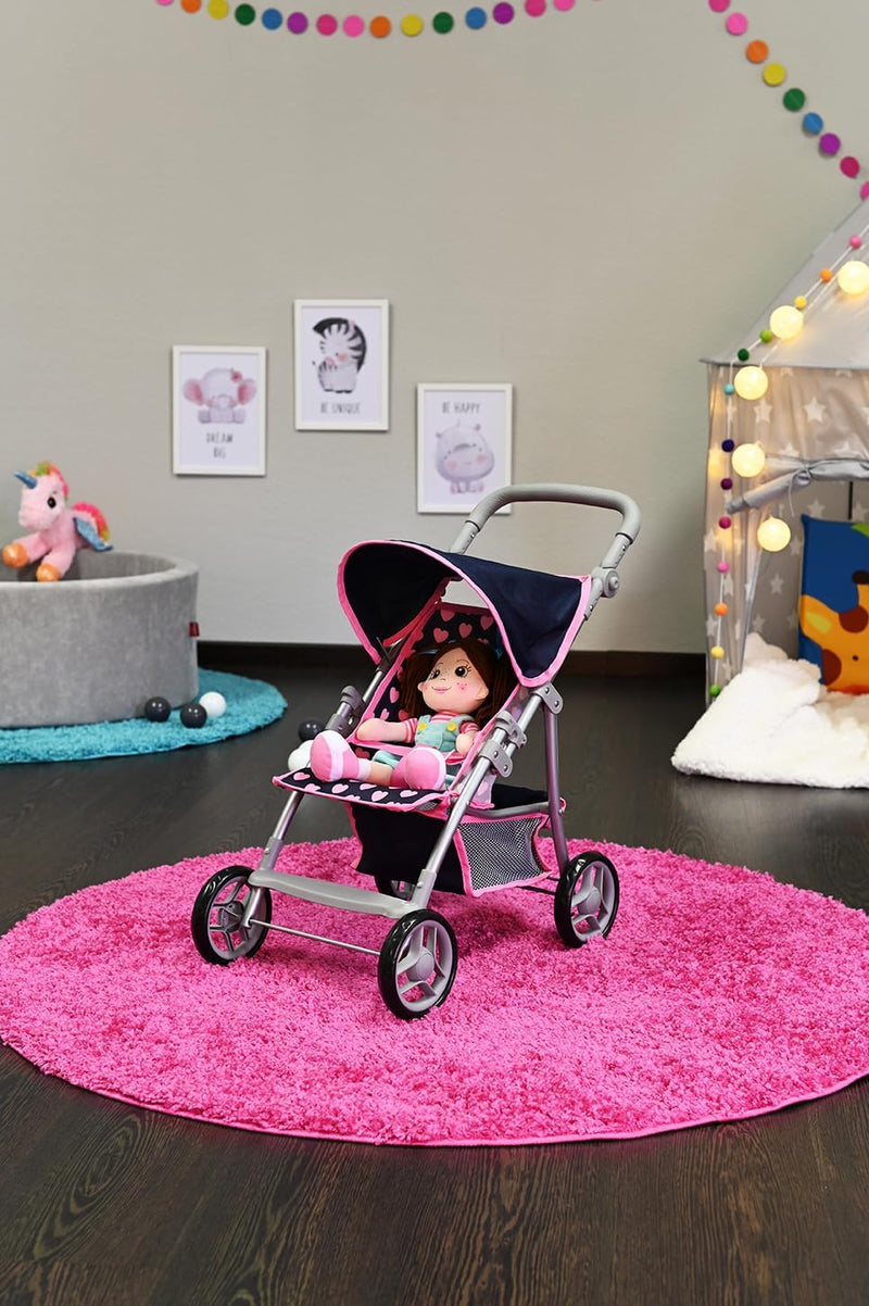 KNORRTOYS.COM 16841 Puppenbuggy Liba-Pink Hearts