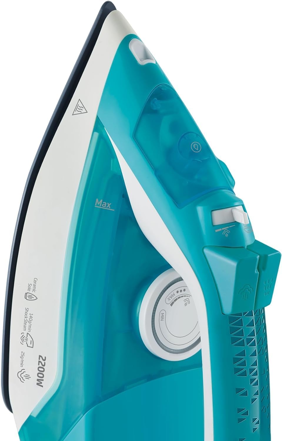 Beko - SIM3122T - Bügeleisen, 2200 Watt, vertikales Bügeln, automatische Reinigung, 240 ml - Hellbla