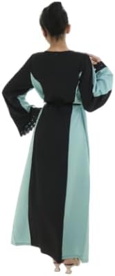 Musuly Djellaba für Damen 34 Grün und Schwarz, 34 Grün und Schwarz