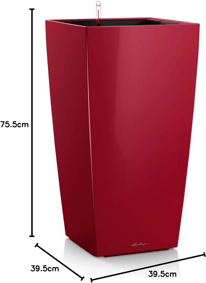 LECHUZA CUBICO Premium 40 scarlet rot hochglanz 18193 39.5x39.5x75.5 cm Scarlet Rot Hochglanz, 39.5x