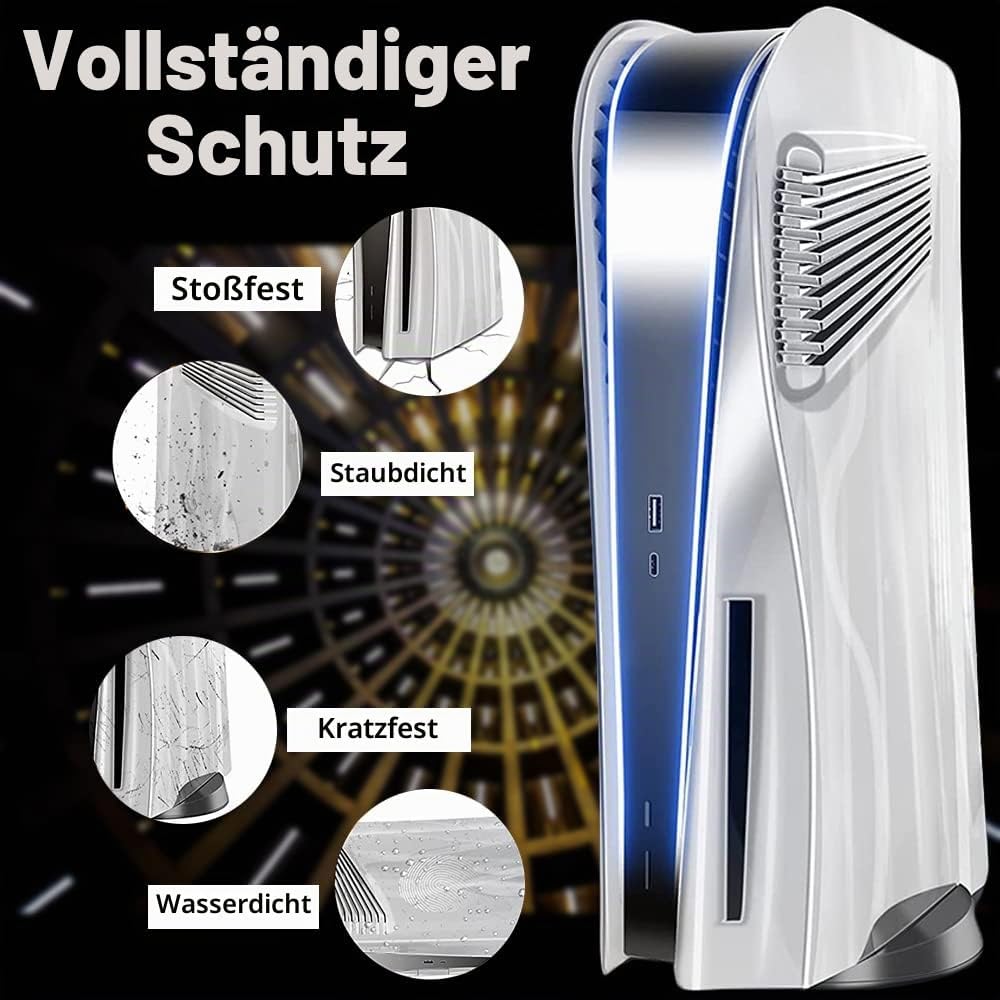 Miimall Faceplate Kompatibel mit PS5 Konsole Cover mit Kühlöffnungen, Kratzfeste Ersatzplatte Harte